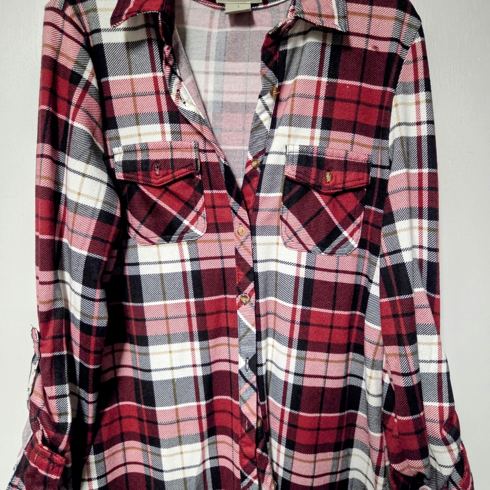 Passport Plaid Button-Up Shirt with Pockets